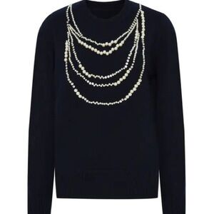 Exquise Navy Blouse with Elegant Design